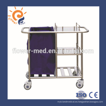 CE ISO certificación de acero inoxidable hospital de enfermería carrito distribuidor